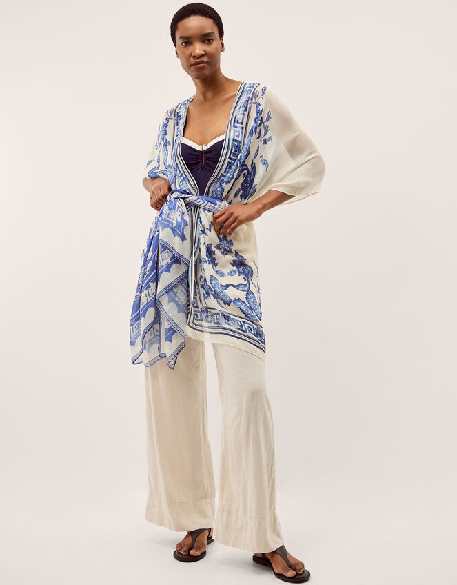 Gloria Floral Print Beach Cover Up, , large