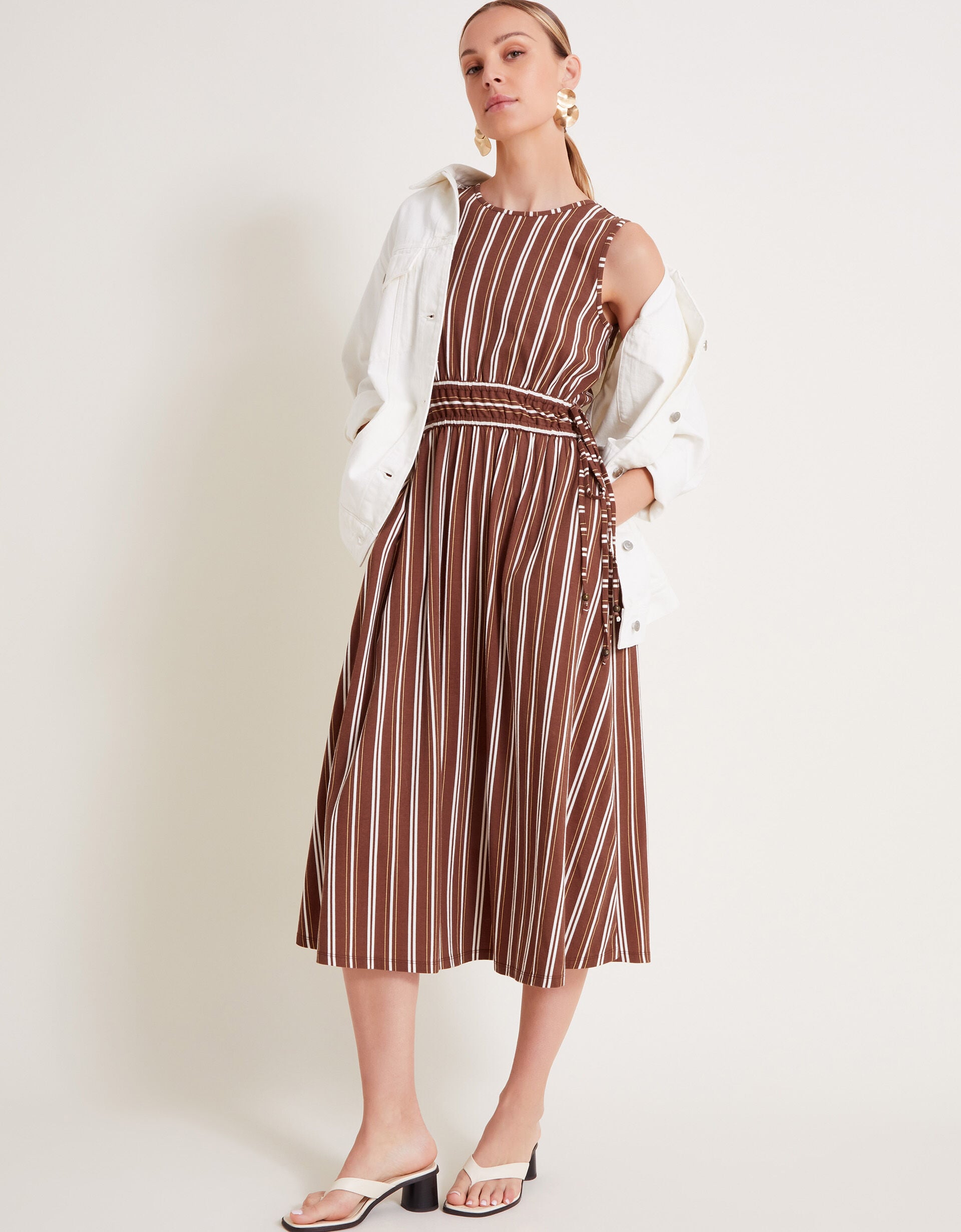DS Brown Striped Dress