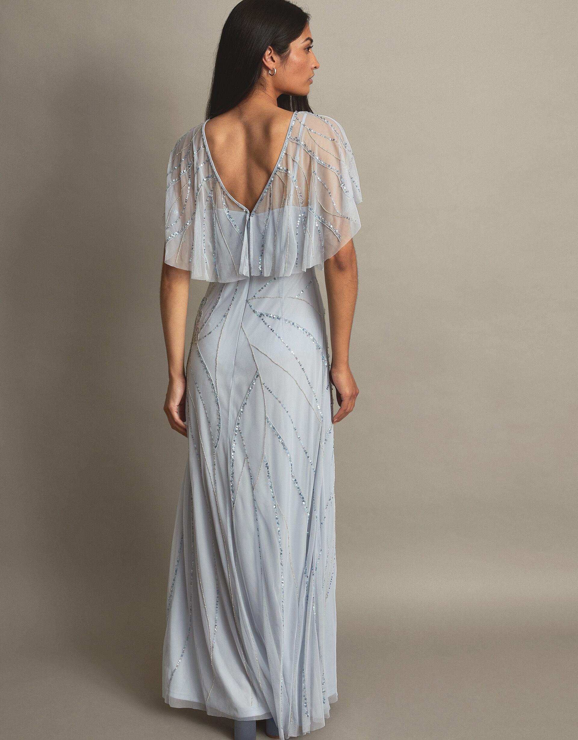Sienna Embellished Maxi Dress with Recycled Polyester Evening