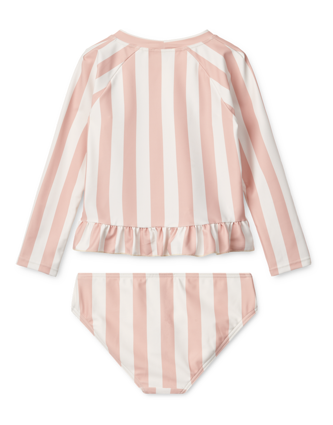 Liewood Dagny Stripe Swim Set, Pink (ROSE), large