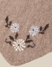 Flic Floral Embroidered Triangle Scarf, , large