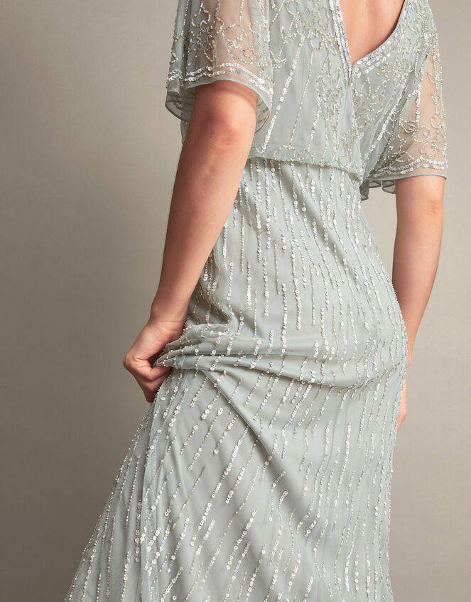 Elizabeth Embellished Maxi Dress, Green (GREEN), large