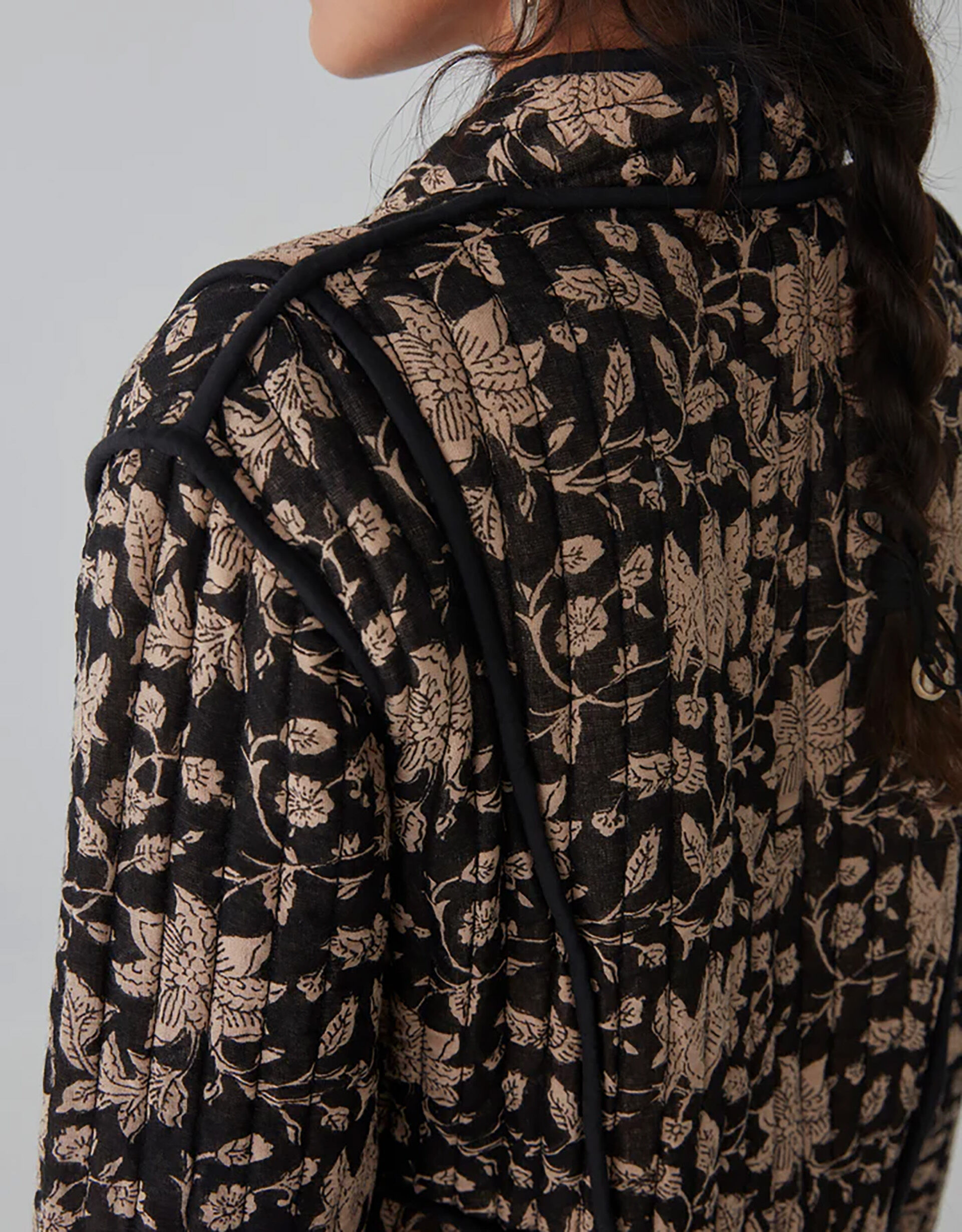ジャケット・アウター MAISON HOTEL Maison Hotel Leaf Print Jacket Black