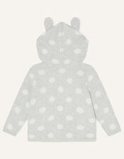 Baby Spot Bunny Cardigan , Grey (GREY), large
