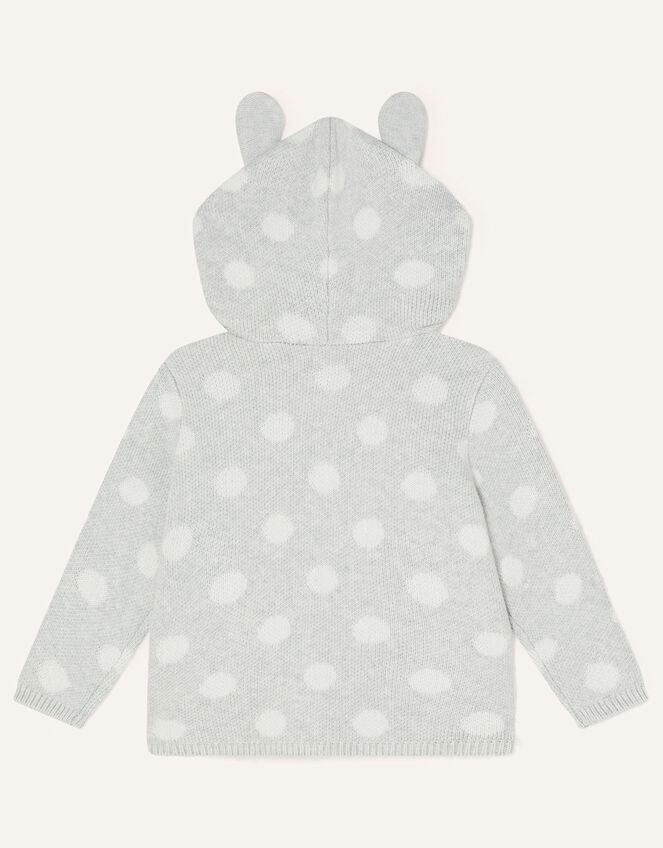 Baby Spot Bunny Cardigan , Grey (GREY), large