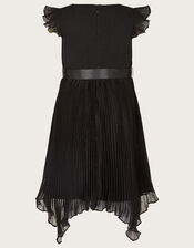 Rubina Pleat Dress, Black (BLACK), large