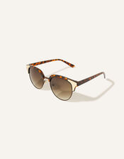 Clubmaster Sunglasses, Brown (BROWN), large