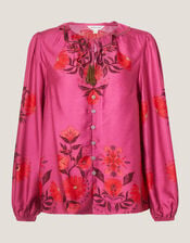 Koa Floral Print Blouse, Pink (PINK), large
