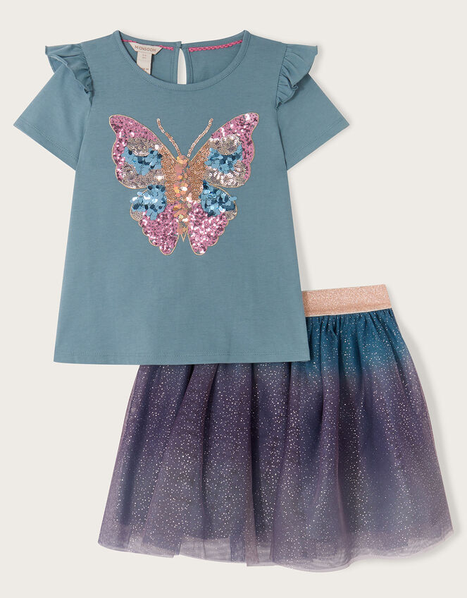PATACHOU - Butterfly Skirt Set - Blue main image 0