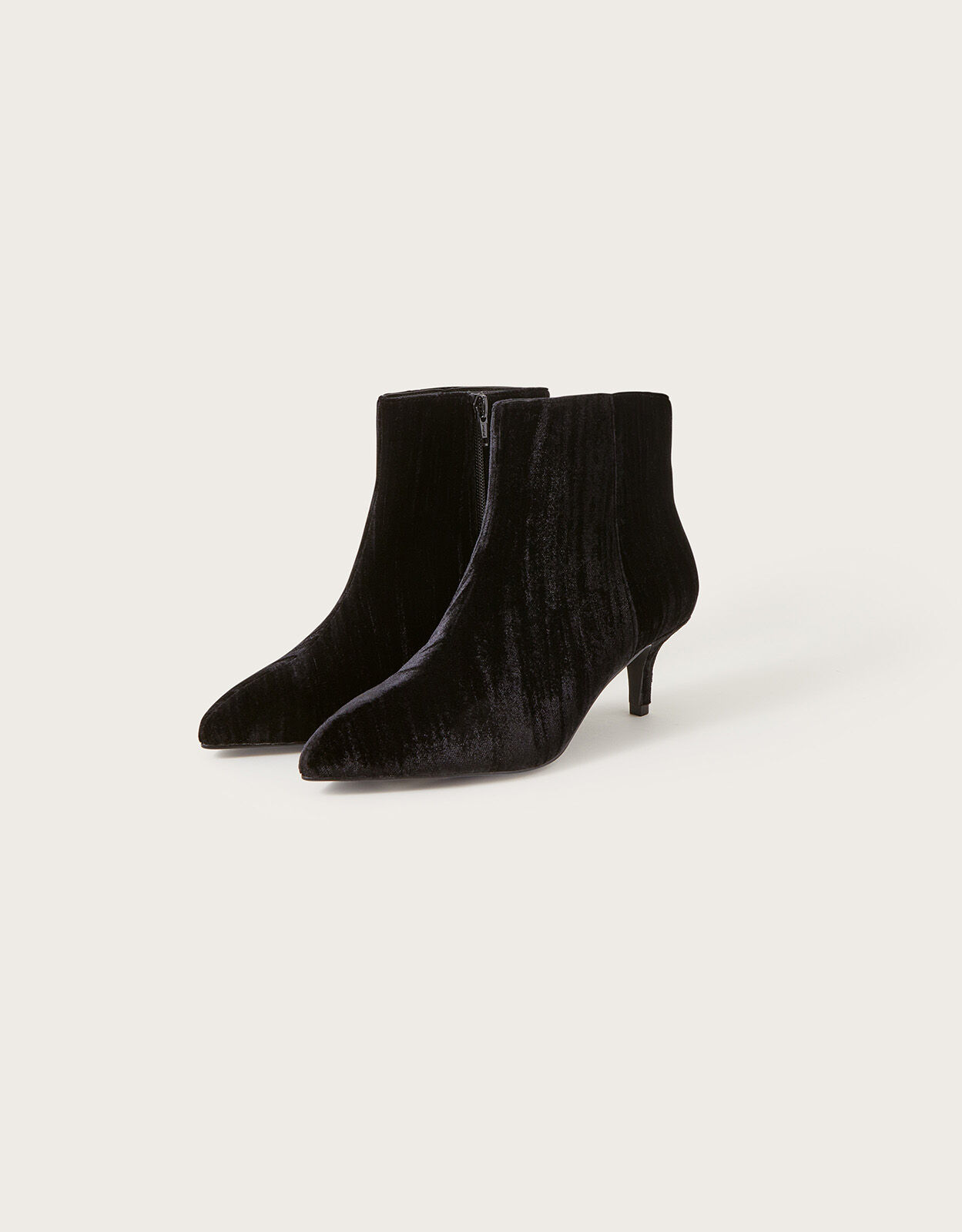 Velvet Ankle Boots Black