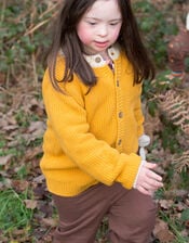 Little Green Radicals Snuggly Cardigan, Gold (GOLD), large