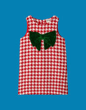 Hatley Houndstooth Bow Dress, Red (RED), large