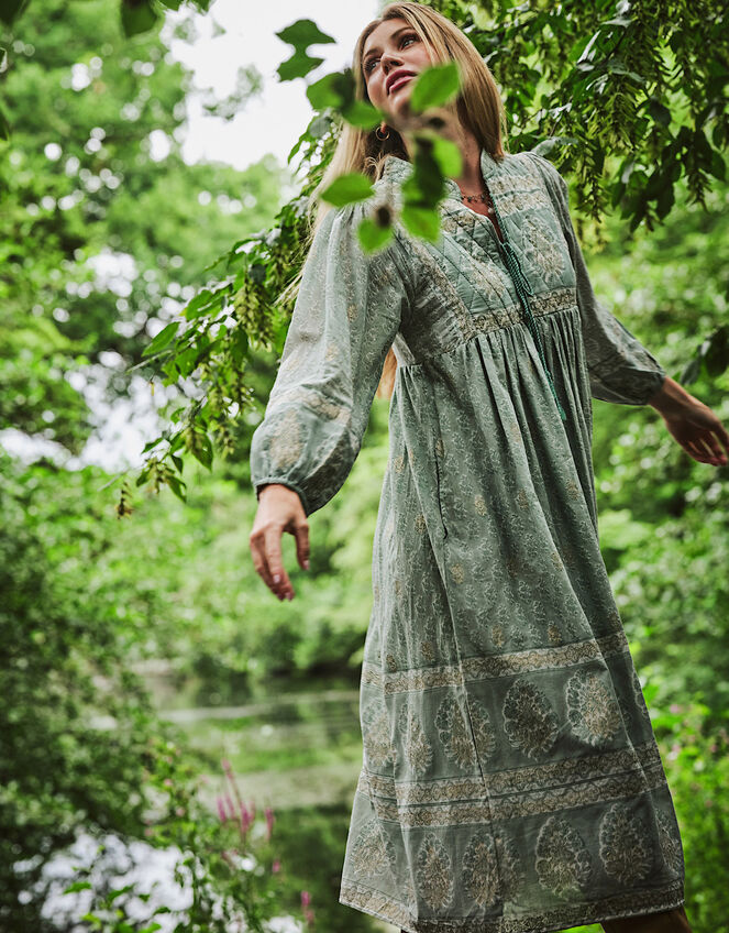 Dilli Grey Priya Dress, Green (GREEN), large