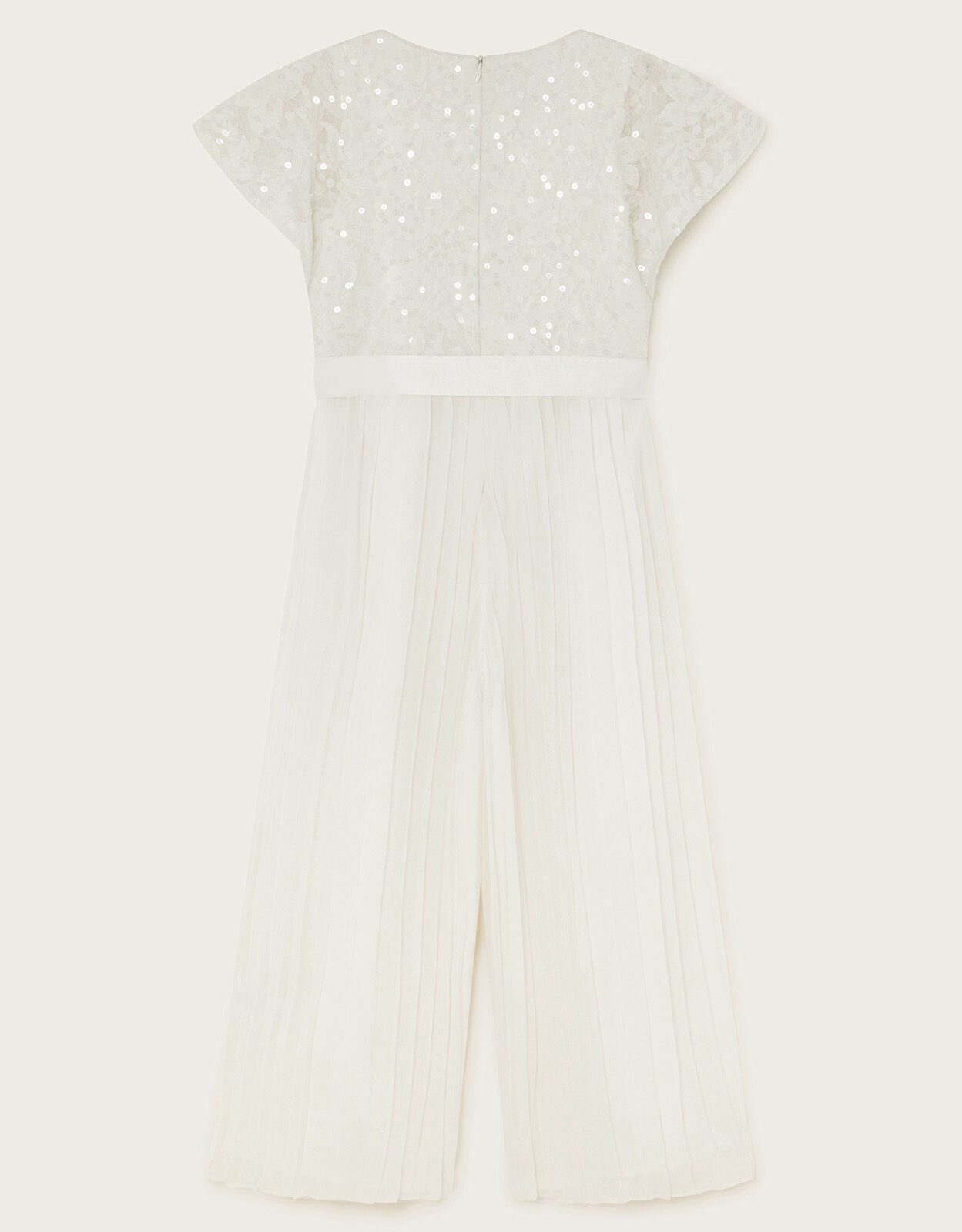 Short Sleeve Lacy Sequin Jumpsuit Ivory Girls Jumpsuits Playsuits Monsoon UK