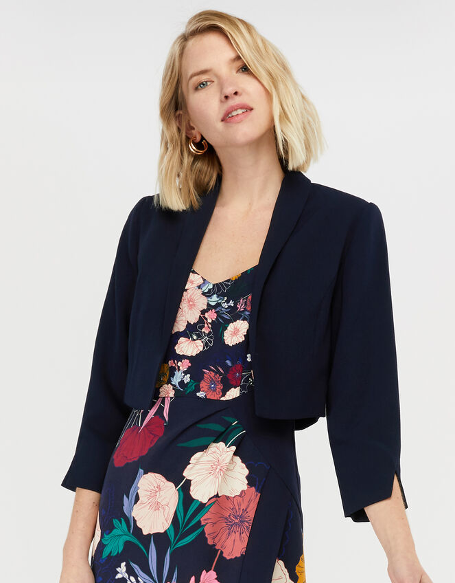 Juni Cropped Jacket, Blue (NAVY), large
