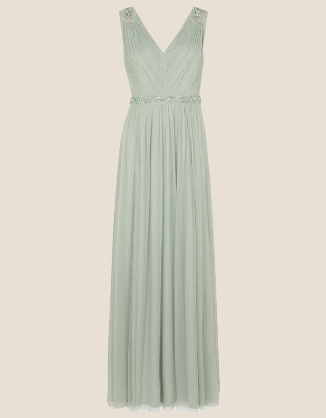 Brenda Embellished Maxi Dress, Green (SAGE), large