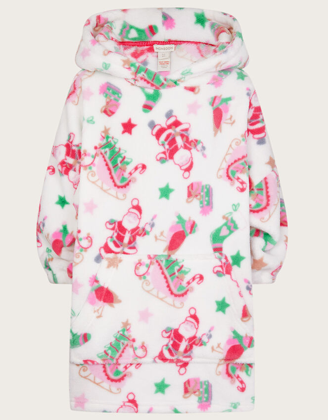 Super-Soft Christmas Oversized Hoodie , Ivory (IVORY), large