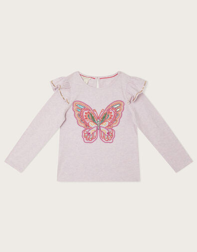 Butterfly Long Sleeve Top, Purple (LILAC), large