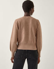 Simmi Sequin Cardigan, Natural (NATURAL), large