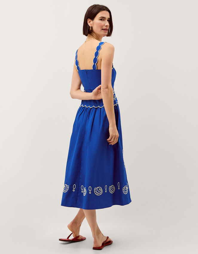 Keira Embroidered Midi Dress, Blue (COBALT), large