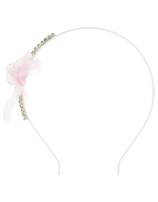 Crystal and Flower Headband, , large