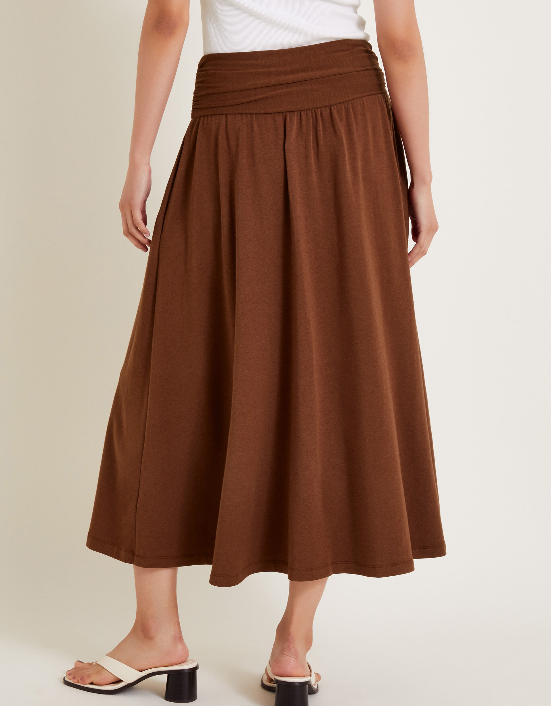 Brown jersey skirt uk deals