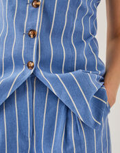 Susan Stripe Waistcoat, Blue (BLUE), large