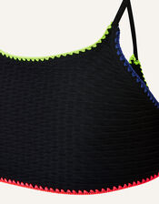 Stitchy Textured Bikini Set, Black (BLACK), large