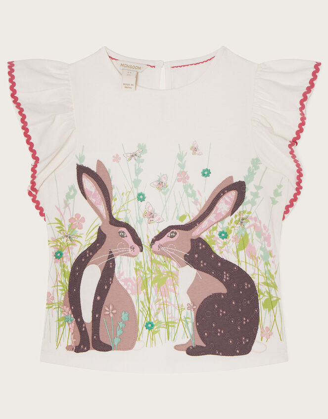 Hare T-Shirt WWF-UK Collaboration, Ivory (IVORY), large