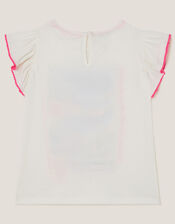 Resort Scene Embellished T-Shirt, Ivory (IVORY), large