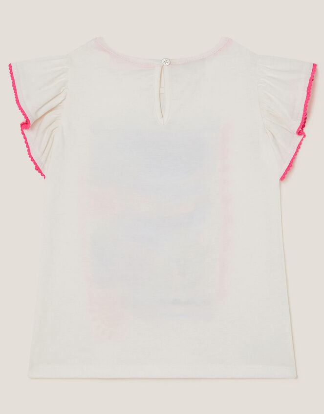 Resort Scene Embellished T-Shirt, Ivory (IVORY), large