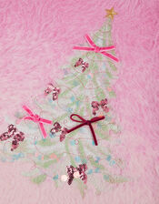 Embellished Christmas Tree Ombr&eacute; Jumper, Pink (PINK), large