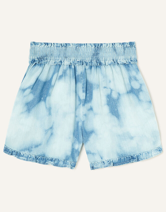 Tie Dye Pull On Shorts Blue