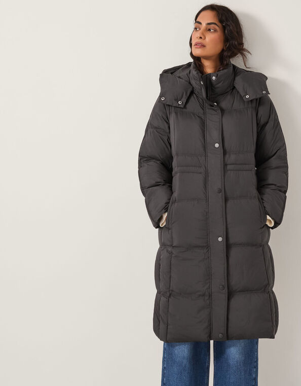 Molly Long Puffer Coat, Black (BLACK), large