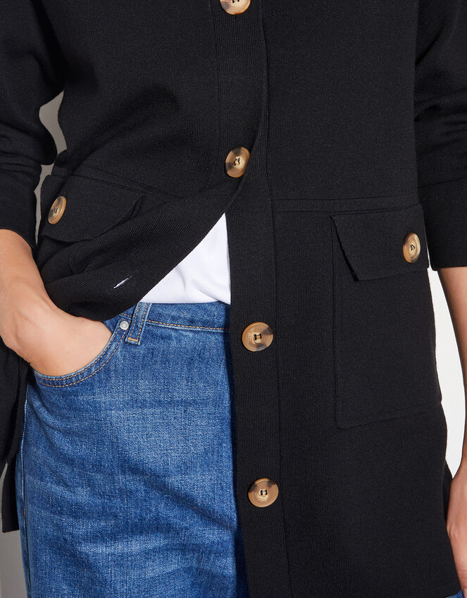 Nina Knit Utility Jacket, Black (BLACK), large