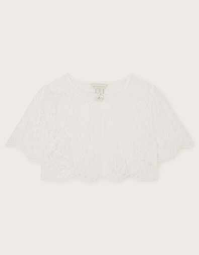 Lola Lace Bridesmaid Shrug, Ivory (IVORY), large
