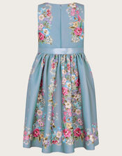 Suzie Floral Scuba Party Dress, Green (GREEN), large
