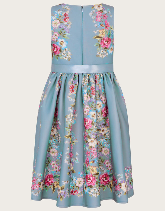 Suzie Floral Scuba Party Dress, Green (GREEN), large
