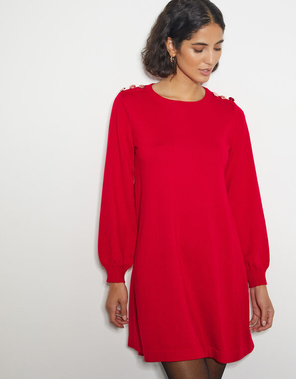 Susie Mini Jumper Dress, Red (RED), large