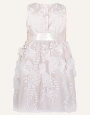 Baby Bella 3D Rose Embroidered Dress, Pink (PINK), large