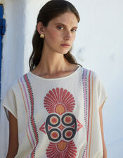 Devotion Twins Loki Jacquard Blouse, Ivory (IVORY), large