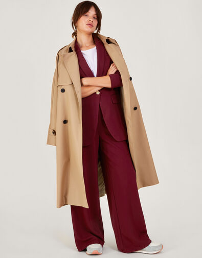 Priya Ponte Trousers, Red (BERRY), large