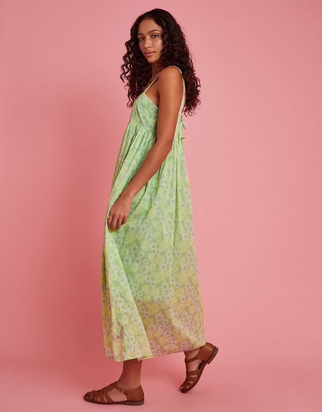 Scotch & Soda Sleeveless Floral Maxi Dress, Green (LIME), large