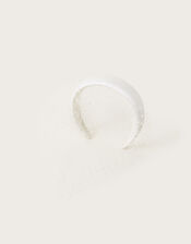 Pearl Net Veil Bridal Headband, , large
