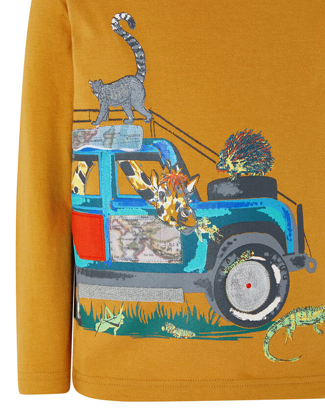 Eli Safari Long Sleeved T-Shirt, Yellow (MUSTARD), large