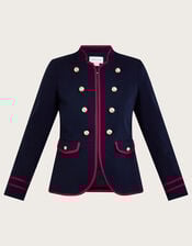 Megan Military Jacket, Blue (NAVY), large