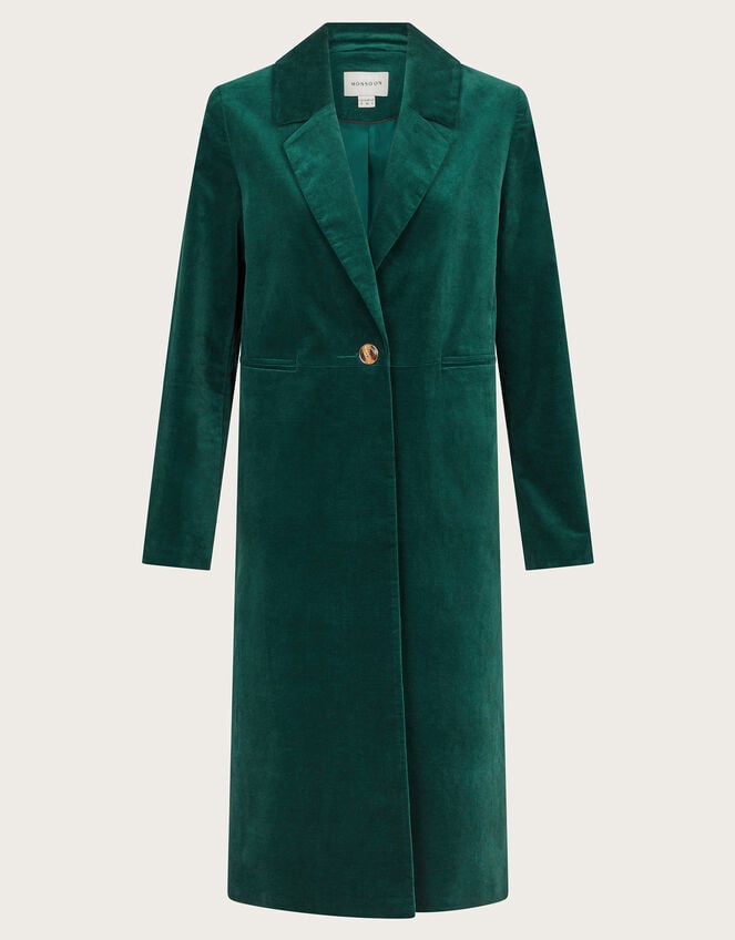 Amalia Velvet Coat, Teal (TEAL), large