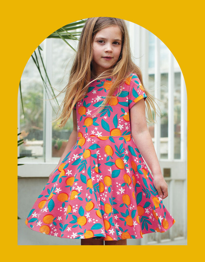 Frugi Skater Dress, Multi (MULTI), large
