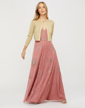 Elyse Metallic Shrug, Gold (GOLD), large