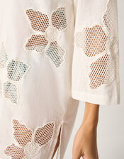 Joanna Cutwork Beach Shirt, Ivory (IVORY), large